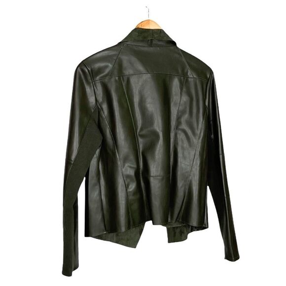 𝅺VEGAN Leather Olive  Jacket - Picture 9 of 10